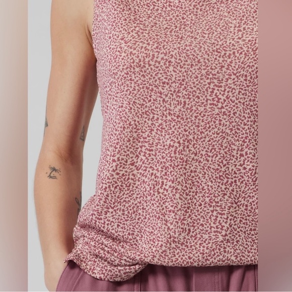 Athleta Breezy Cheetah Print Loose Fit Tank Top - Picture 7 of 7
